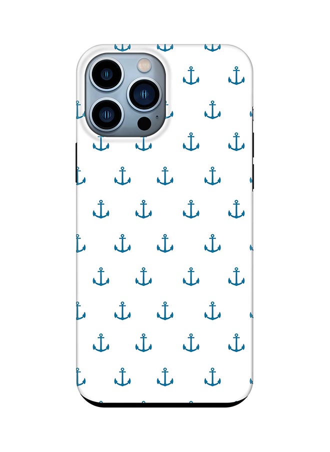 Stylizedd - Tough Pro Series Case for Apple iPhone 14 Pro Max Dual Layer hybrid PC & TPU Customized Mobile Cover Shield with inner TPU protection Matte Finish - Anchor Blue - Image 1
