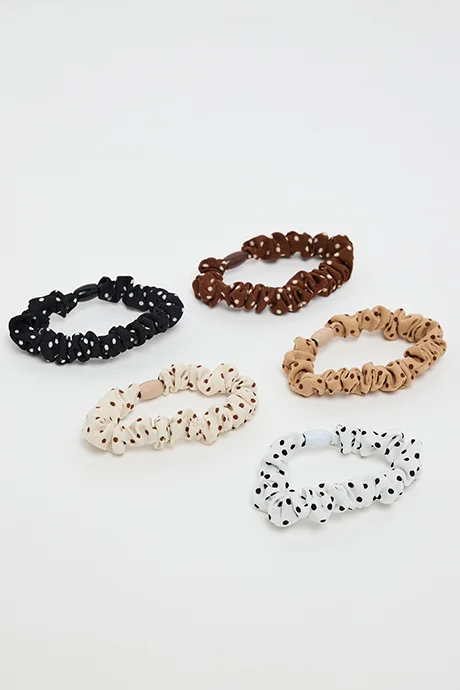 R&B 5 Pack Skinny Scrunchies
