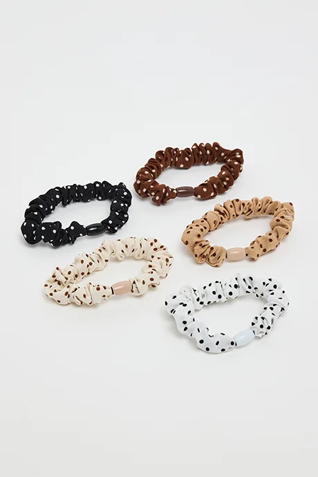 R&B 5 Pack Skinny Scrunchies