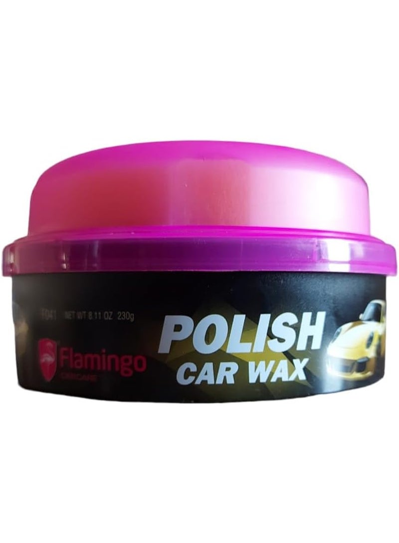 Flamingo Ultra Glo Premium Paste Car Wax (230g) - High Gloss Shine & Long-Lasting Protection with Applicator Sponge | UV, Water & Dust Repellent Car Polish - Image 4