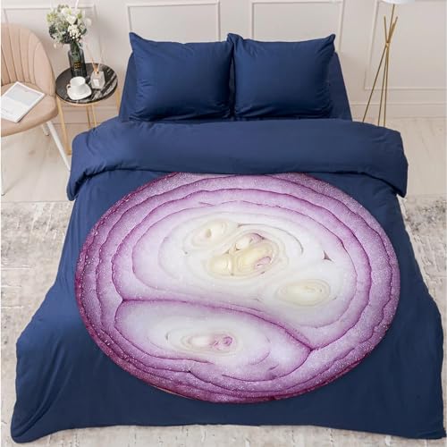 ARESD Funny Onion Blanket - Soft, Comfortable Flannel Round Novelty Food Blanket for Adults, Kids, Crib, Sofa, Outdoors - 35 Inch - Image 3