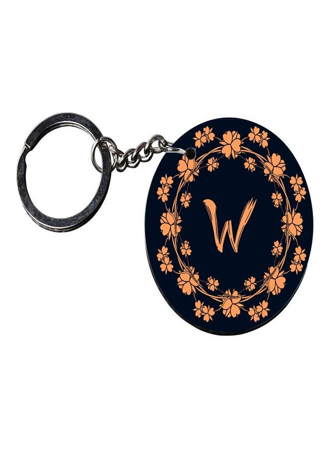 Anuman007 | Alphabet W keychain | keychain for jesus Printed Wooden Keychains | Circle Shape Set of 2 keyrings 2x2 inch - Image 3