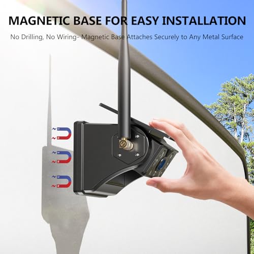 DVKNM Magnetic Solar Wireless RV Backup Camera 1080P 7 Touchscreen IPS Monitor 2 Auto On Off Rear View Cameras 1 Min Setup Night Vision Recording Guidelines Back up Camera for Trailer Truck M7 2 - Image 3