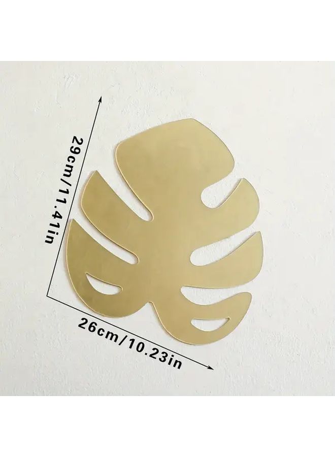 معلقات جدارية من الأكريليك على شكل ورق مونستيرا ذهبية، ديكور بوهيمي حديث لغرفة المعيشة المنزلية. - Image 5