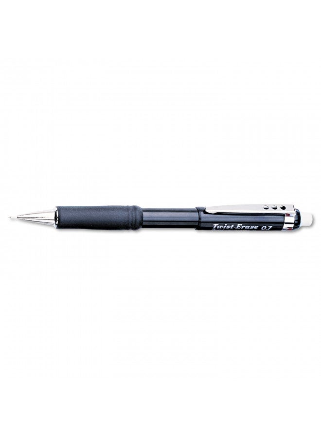 Pentel Twist-Erase III Automatic Pencil, 0.7 mm, Black - Image 1