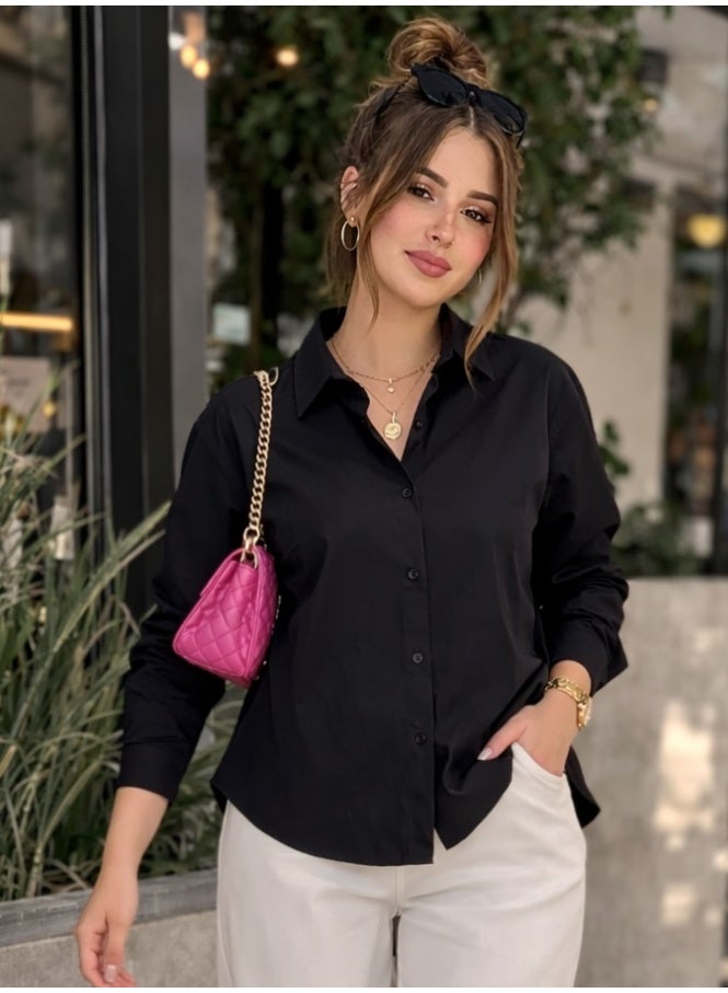 قميص حريمي شيميز بناتي كاجوال أنيق بأزرار أمامية – ستايل عملي يومي سهل التنسيق ضيفي لنفسك لمسة انيقة و جذابة كود 4038 - Image 3