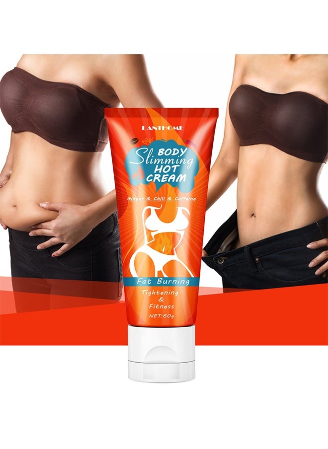 Lanthome - Body Slimming Hot Cream, Cellulite Slimming And Firming Cream, Abdominal Fat Burner, Deep Tissue Massage And Muscle Relaxant For Shaping Waist, Abdomen And Buttocks 60G - Image 1