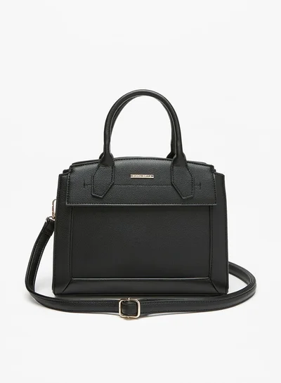 Flora Bella By Shoexpress Women's Textured Tote Bag With Top Handles And Zip Closure