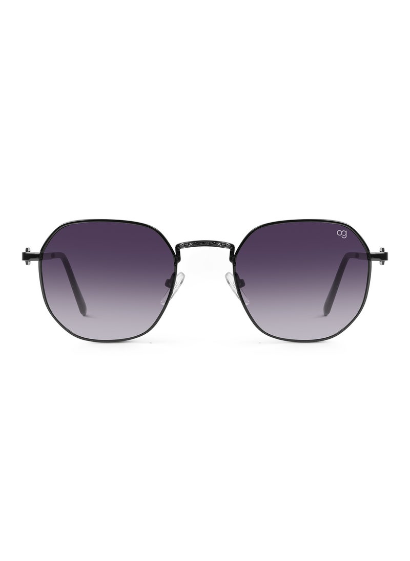 Woggles UV- Protected  Black Hexagonal Sunglasses  - Image 3