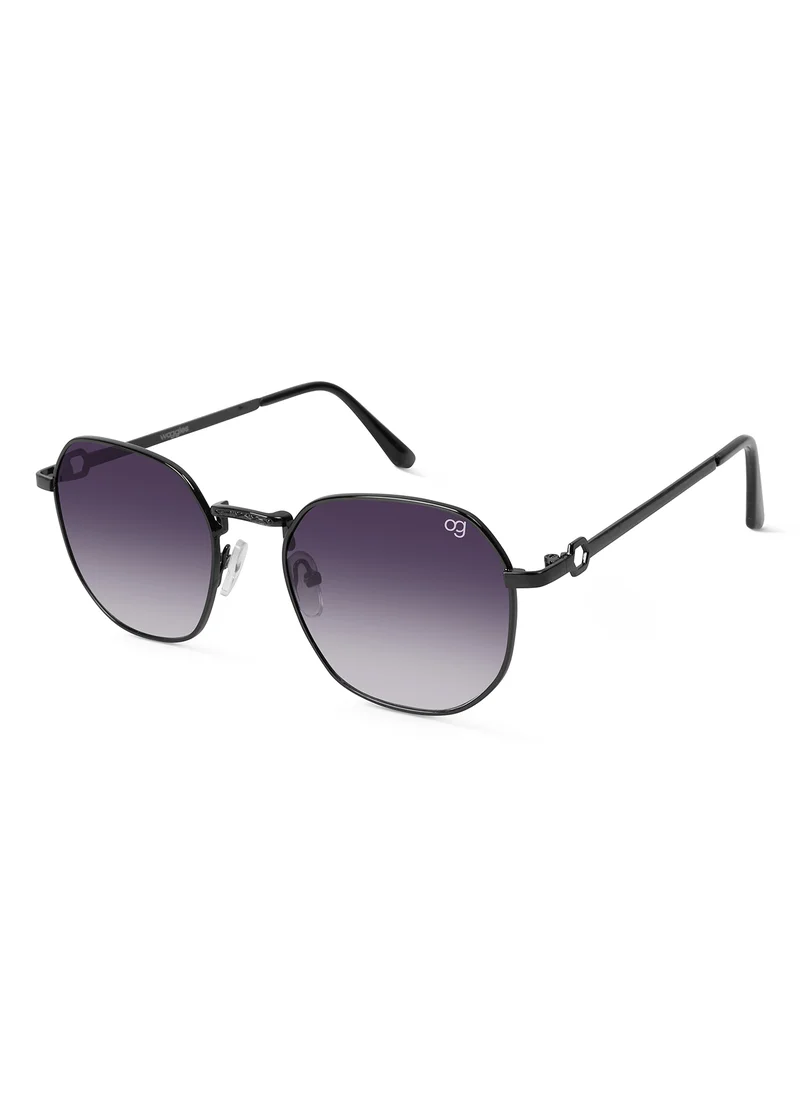 Woggles UV- Protected  Black Hexagonal Sunglasses
