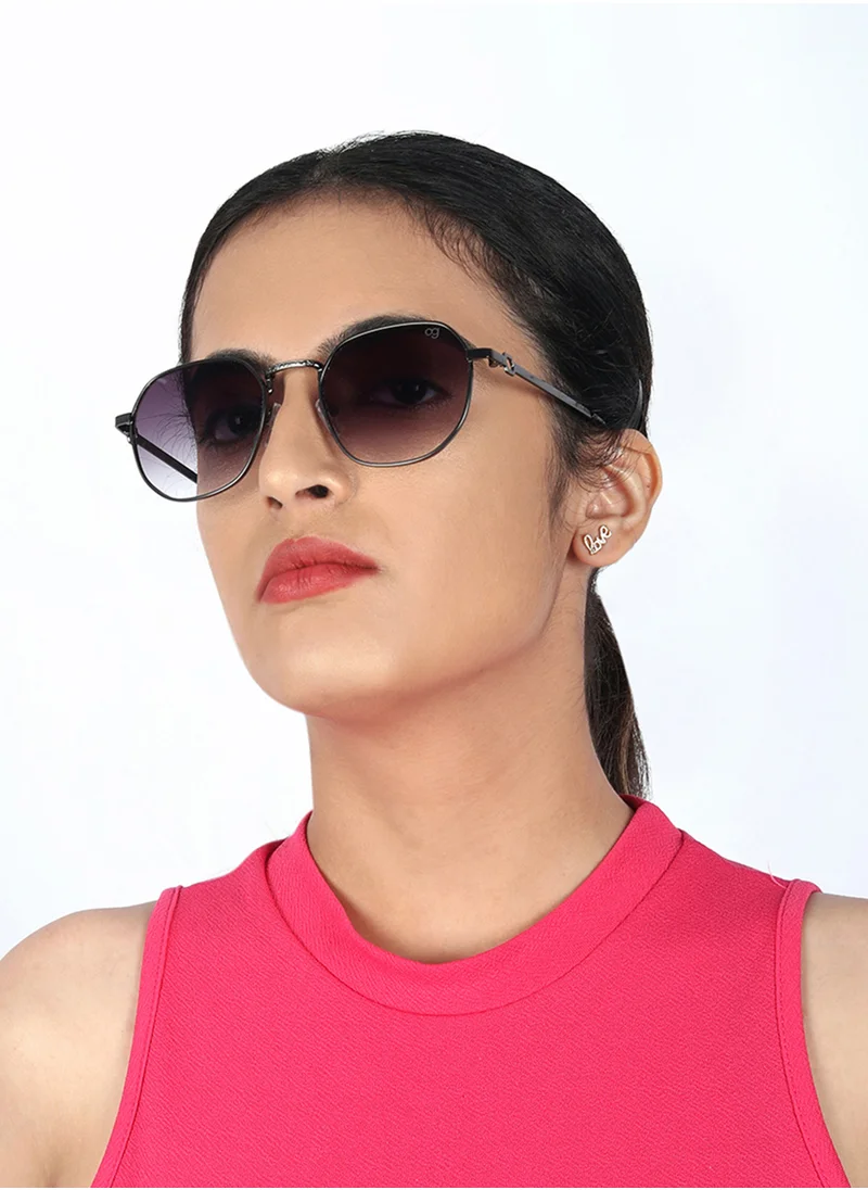 Woggles UV- Protected  Black Hexagonal Sunglasses