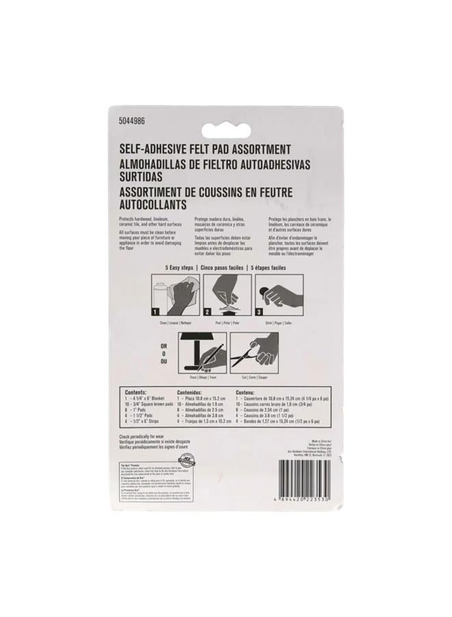 ACE Self-Adhesive Self-Leveling Heavy-Duty Protective Felt Pads Brown - Image 2