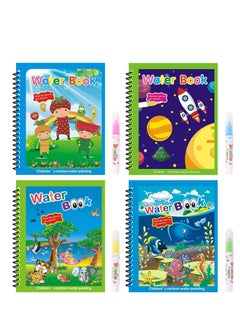 KASTWAVE Water Coloring Book-4Packs- for Toddler2-4Years-Mess Free Coloring Book-Books for 3 Year Olds-Reusable Coloring Book -Gift for Toddlers-Water Painting-Wow Book  - Image 1