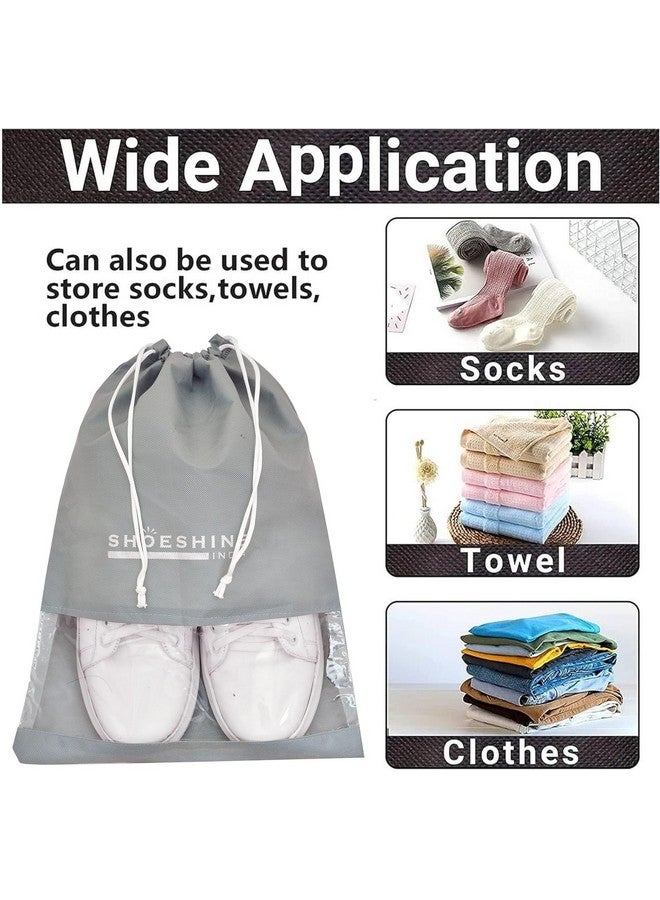 SHOESHINE SHOESHINE Shoe Bag for Travel & Storage Organizer for Women & Men Footwear & Boot Keeping Pouch & Transparent Covers for Home (Pack of 18 Pcs) - Image 3