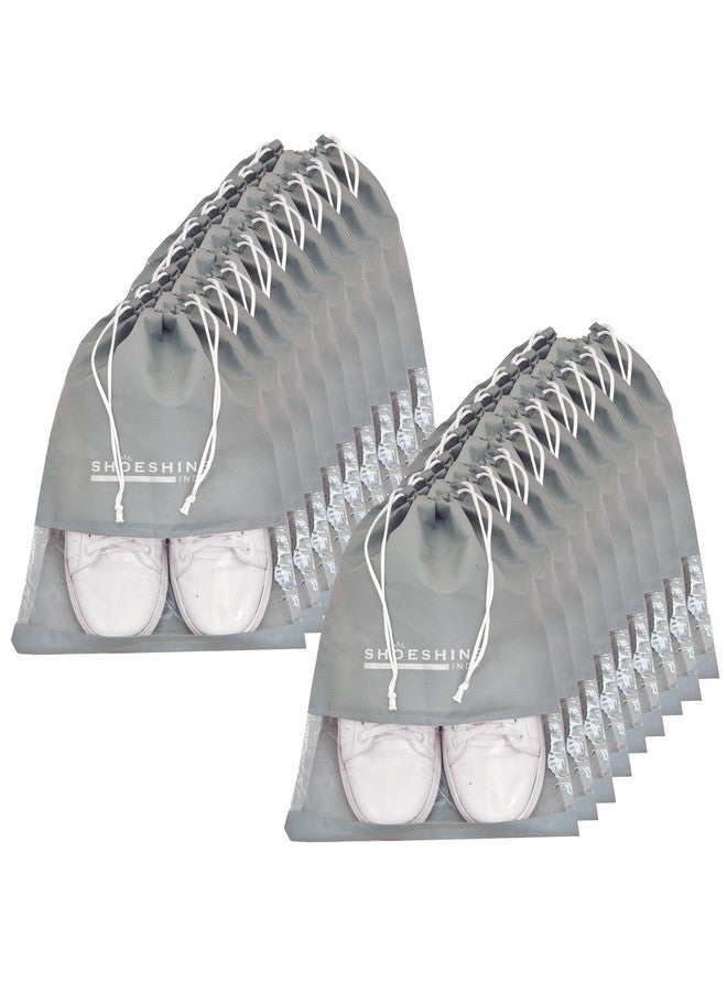 SHOESHINE SHOESHINE Shoe Bag for Travel & Storage Organizer for Women & Men Footwear & Boot Keeping Pouch & Transparent Covers for Home (Pack of 18 Pcs) - Image 1