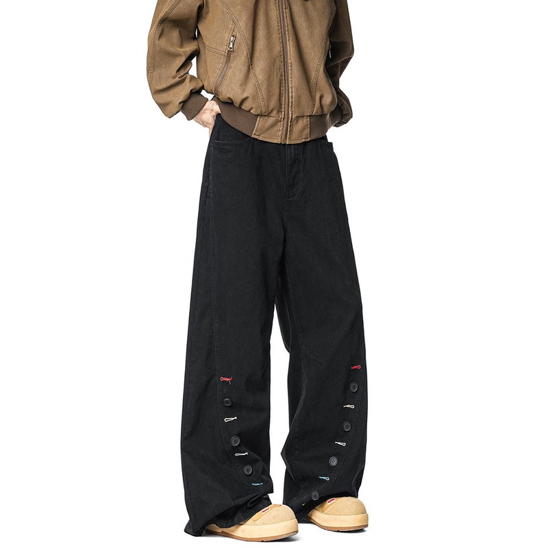 Unisex Classic Denim Jeans Loose Fit Daily Outdoor Wear - Image 5