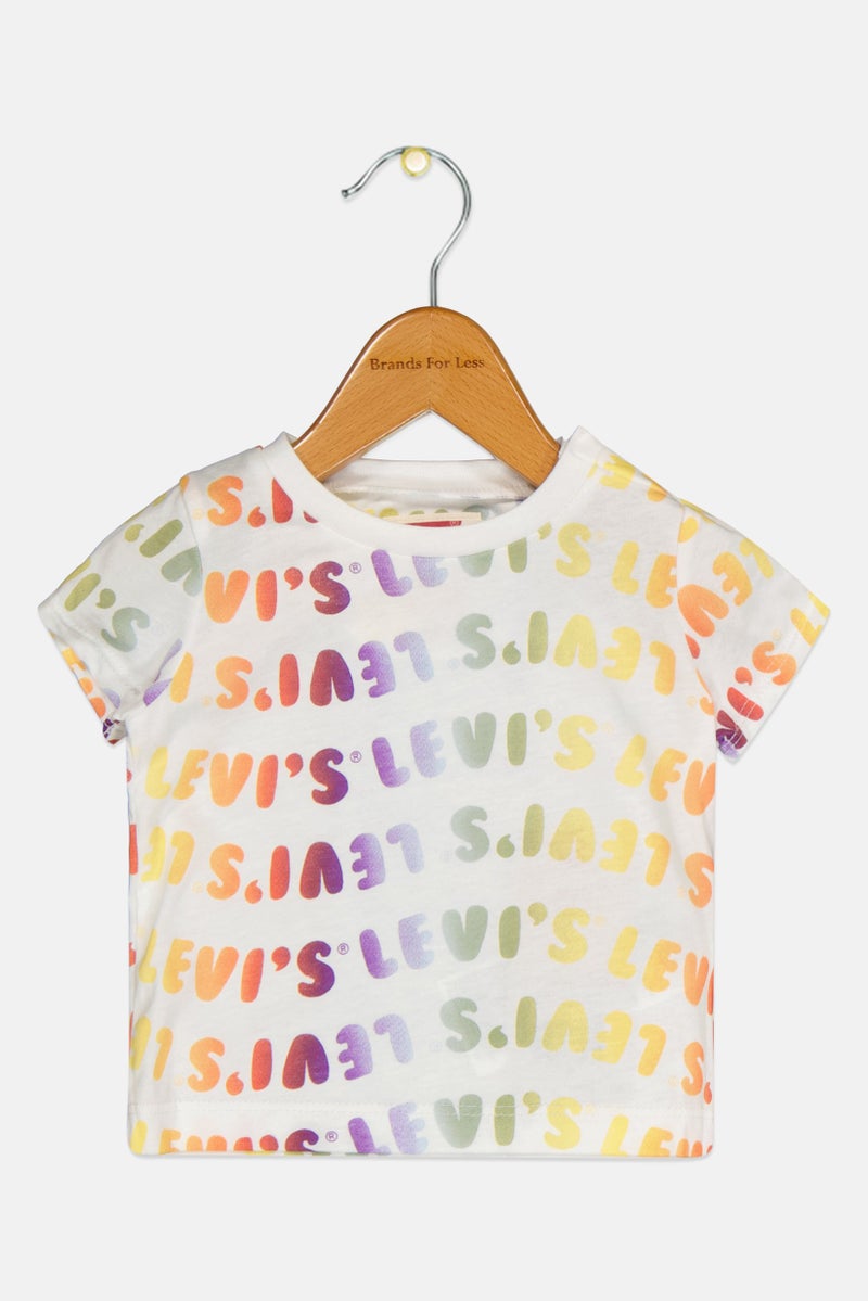Levi's تي شيرت قصير الأكمام بألوان متعددة للأطفال الأولاد، بياقة دائرية - Image 1