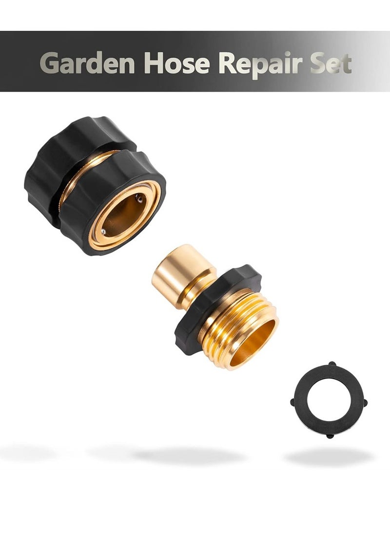 KASTWAVE Quick Connect Garden Hose Fittings 4 Sets Water Hose Quick Connect Fittings for Garden Hose Quick Disconnect Connect Connectors, Quick Connect Hose Fittings  - Image 2
