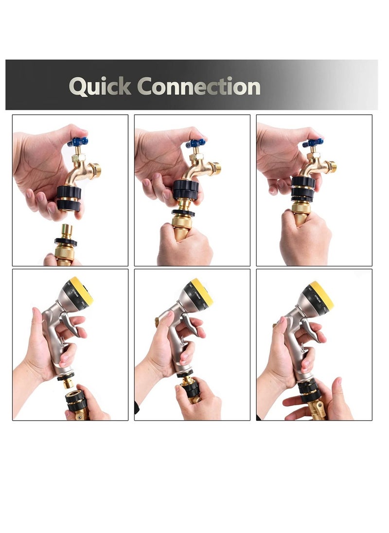 KASTWAVE Quick Connect Garden Hose Fittings 4 Sets Water Hose Quick Connect Fittings for Garden Hose Quick Disconnect Connect Connectors, Quick Connect Hose Fittings  - Image 5