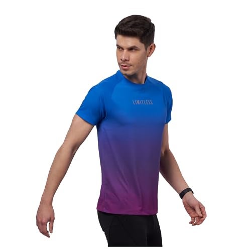 DOMIN8 Men's Regular Fit T-Shirt (DOM8-AW-M-TS-10-S_Blue & Purple - Image 1