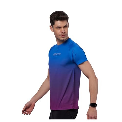 DOMIN8 Men's Regular Fit T-Shirt (DOM8-AW-M-TS-10-S_Blue & Purple - Image 2