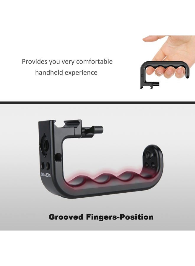 NICEYRIG Quick Release DSLR NATO Handle, Ergonomic Top Grip with 1/4'' 3/8'' ARRI Thread, Applicable for Kinefinity Red Cinema Cameras - 393 - Image 3