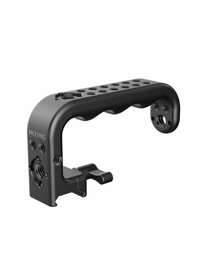 NICEYRIG Quick Release DSLR NATO Handle, Ergonomic Top Grip with 1/4'' 3/8'' ARRI Thread, Applicable for Kinefinity Red Cinema Cameras - 393 - Image 1