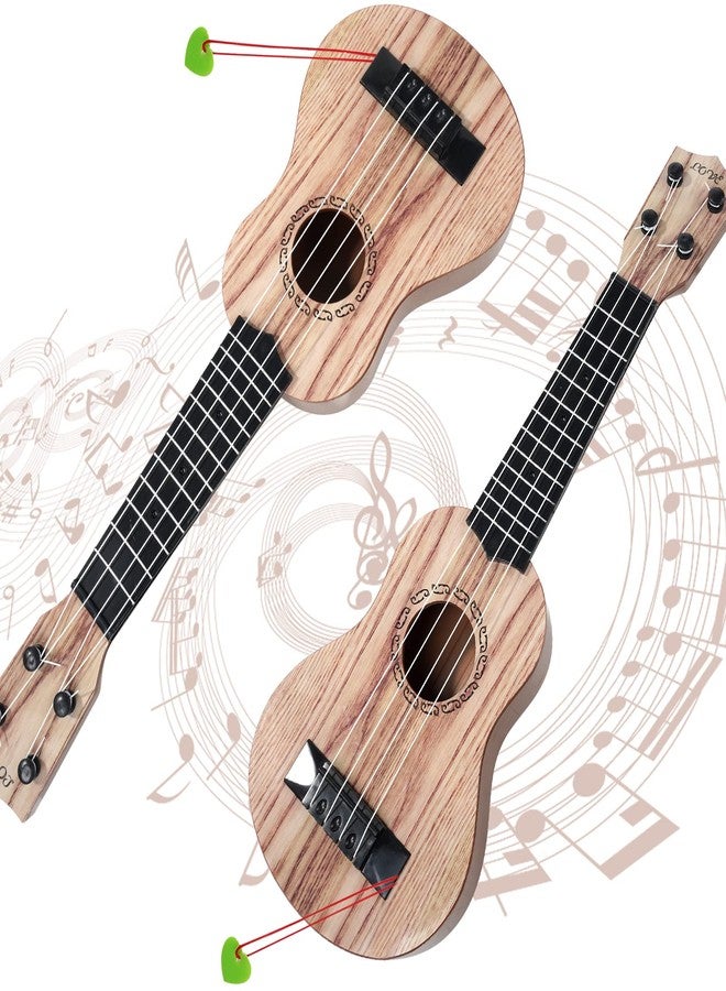 Raimy 17in Kids Ukulele Guitar - 4 Strings Mini Guitar Children Musical Instruments Educational Toys with Picks for Toddler Kids Boys Girls Beginner (Koa Color) - Image 2
