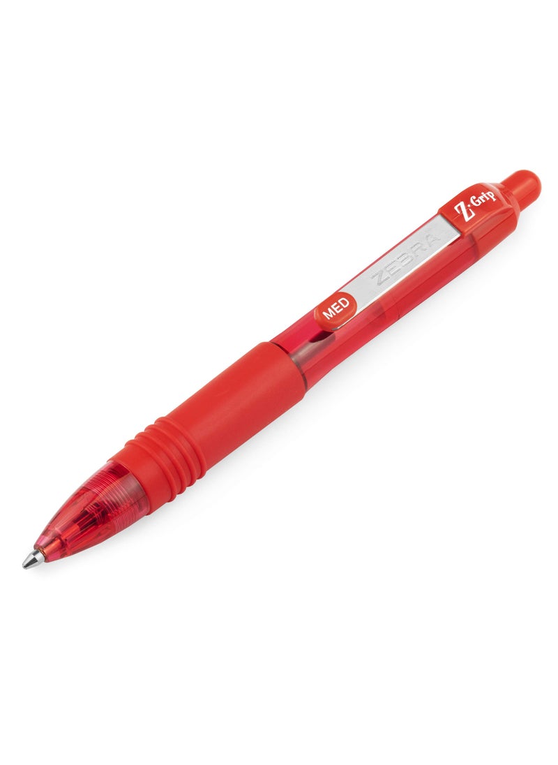 ZEBRA Zebra Z-Grip Smooth Mini Retractable Ballpoint Pens - 1.0mm - Red - Pack of 12  - Image 2