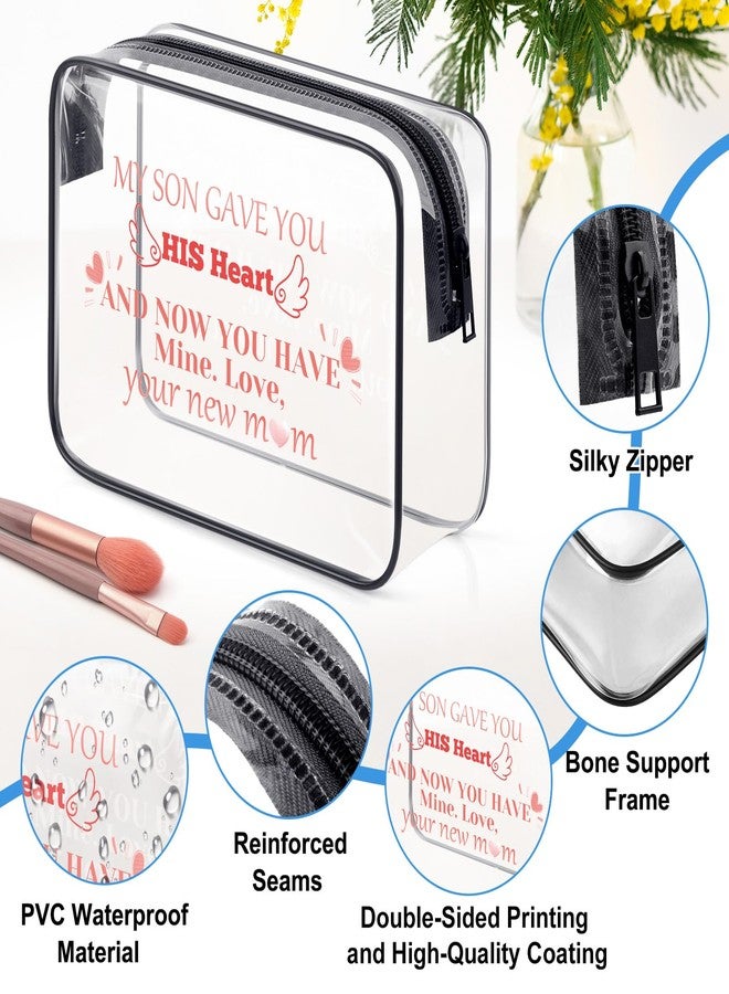 هدية للعروس من حماتها: حقيبة مكياج، هدايا للكنة من حماتها: حقيبة مستحضرات تجميل شفافة، هدايا إضافية للابنة من الأم الجديدة: هدية عيد ميلاد، هدية زفاف، هدية خطوبة للكنة: حقيبة أدوات تجميل - Image 3