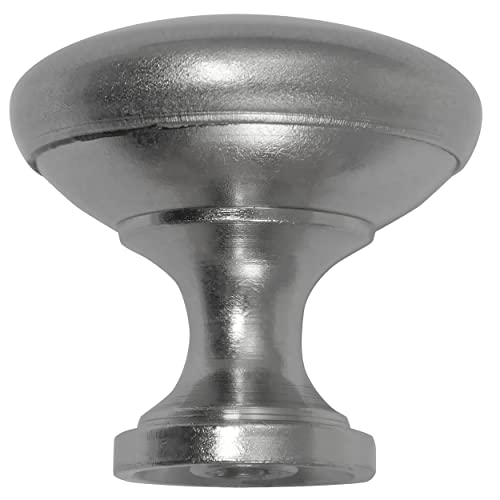 Laurey 54628 Danica Steel Round Mushroom Shaped Cabinet Hardware Knob - 1.38 Inch - 35Mm -Brushed Satin Nickel - Image 3