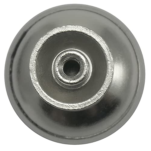 Laurey 54628 Danica Steel Round Mushroom Shaped Cabinet Hardware Knob - 1.38 Inch - 35Mm -Brushed Satin Nickel - Image 4