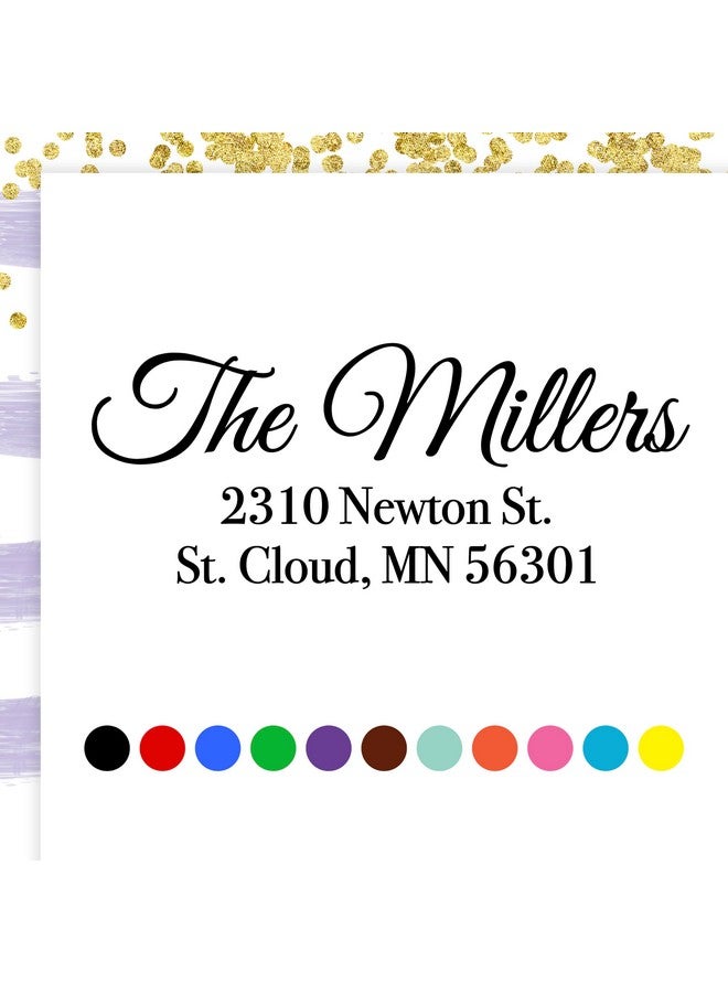 ExcelMark Personalized Return Address Stamp - Custom Self Inking Rubber Stamp (Medium) - Image 1