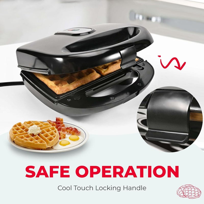 SOKANY Sandwich Maker 750W 7in1 Versatile Interchangeable Grill and DonutsGrill Making Breakfast Food Waffle Plates 2 Slice Non-stick Grill with Handle Locking, Overheat Protection - Image 5