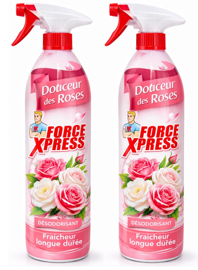 معطر جو فورس إكسبريس برائحة بتلات الورد، عبوتان × 430 مل