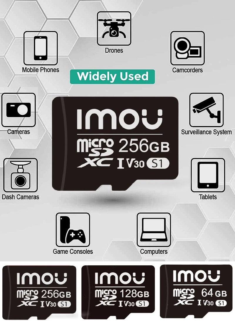 IMOU 256GB microSD memory card (UHS-I, SDHC, 10/U3/V30, 95/38)