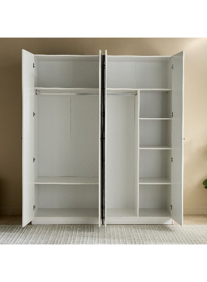Home Box Reva 4-Door Wardrobe in White - Image 4