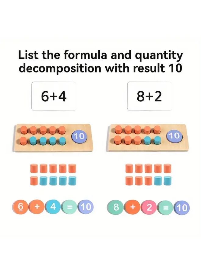 أدوات تعليمية خشبية لعشر شبكات الأعداد، عداد العشرات، ألعاب تعليمية في الرياضيات، هدية للأطفال من 3 إلى 6 سنوات - Image 5