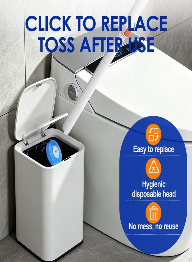 Grepol-V Disposable Toilet Brush with 30 Refills - Toilet Cleaning Supplies,Toilet Wand Kit with 30 High-Performance Refills,Wall Mounted Toilet Brush Holder Set for Deep Cleaning,Hygienic Bathroom Maintenance - Image 3