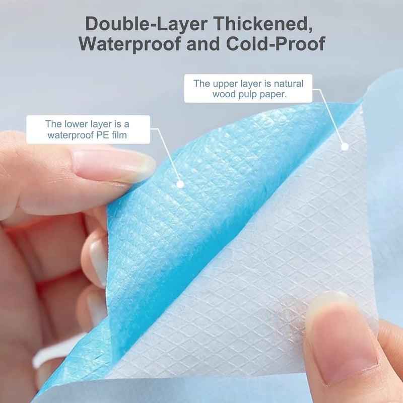 YTLX 20pcs Quality Disposable Toilet Seat Covers Stick-On Non-Slip for Public Toilets Hospital Hotel, Portable Travel Toilet Seat Mats Pads Cushions for Man Woman Girls, Each Wrapped Individually - Image 2