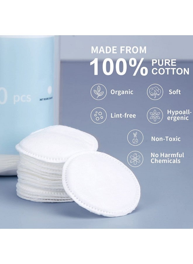 MSQ Cotton Rounds (300 Count), Makeup Remover Pads,100% Pure Cotton, Facial Cleansing Round Cotton Pads, Lint-Free - Image 2