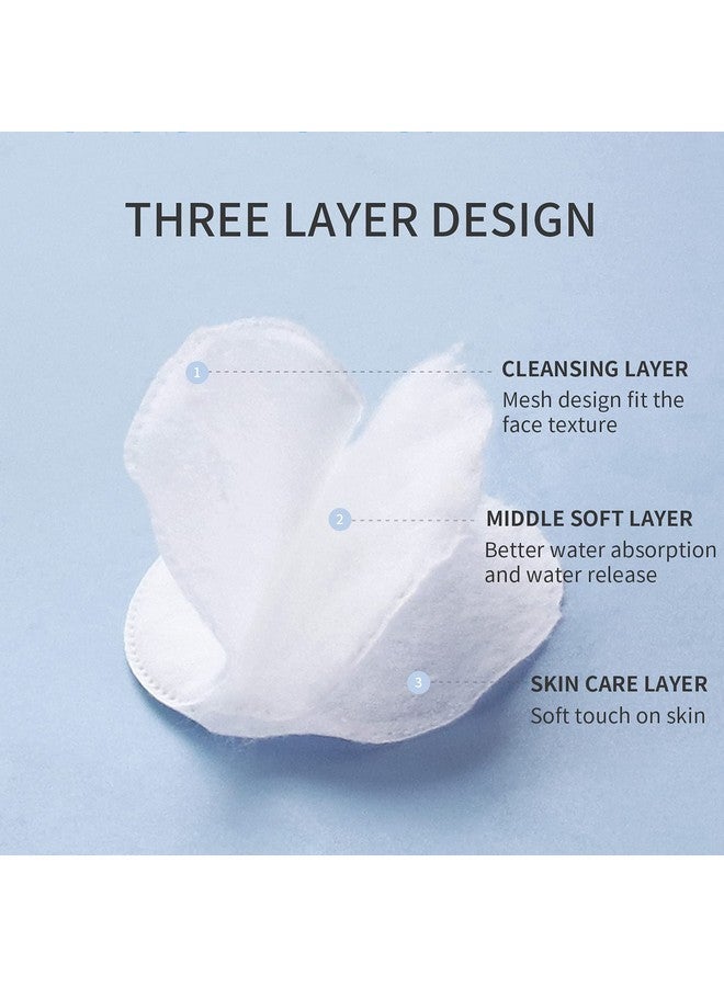 MSQ Cotton Rounds (300 Count), Makeup Remover Pads,100% Pure Cotton, Facial Cleansing Round Cotton Pads, Lint-Free - Image 4