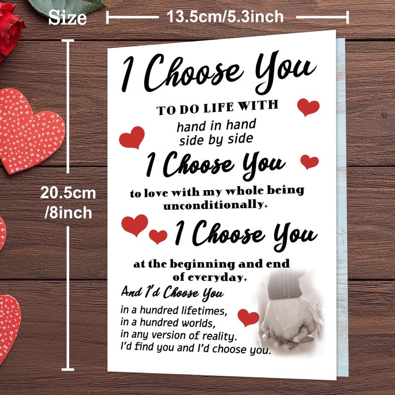 Smithtuy Valentines Day Card,Valentines Day Cards Gifts for Him Her,Valentines Day Card for Husband Wife Boyfriend Girlfriend Fiance Fiancee Men Women with Meaningful Love Message - Image 3