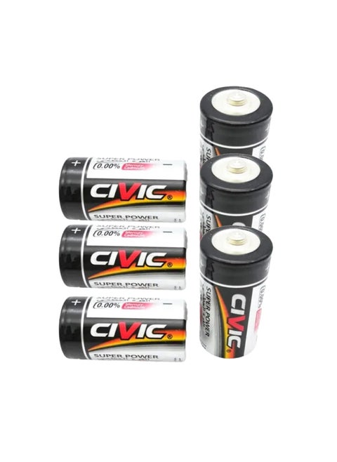 6 Pieces of Type D Batteries