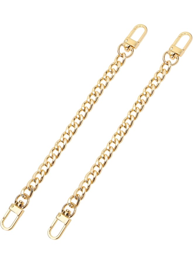 Bag Strap Extender 2Pcs 7.9 Inch Short Purse Chain Strap Replacement for Shoulder Cross Body Bag Handbag Crafts (20 cm, Gold)  - Image 1