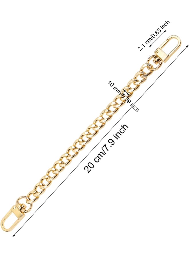 Bag Strap Extender 2Pcs 7.9 Inch Short Purse Chain Strap Replacement for Shoulder Cross Body Bag Handbag Crafts (20 cm, Gold)  - Image 2