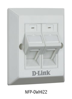 D-LINK Dual Angular Faceplate with Shutter & ID Plate 86*86 mm