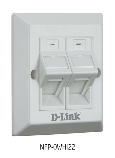 D-LINK Dual Angular Faceplate with Shutter & ID Plate 86*86 mm