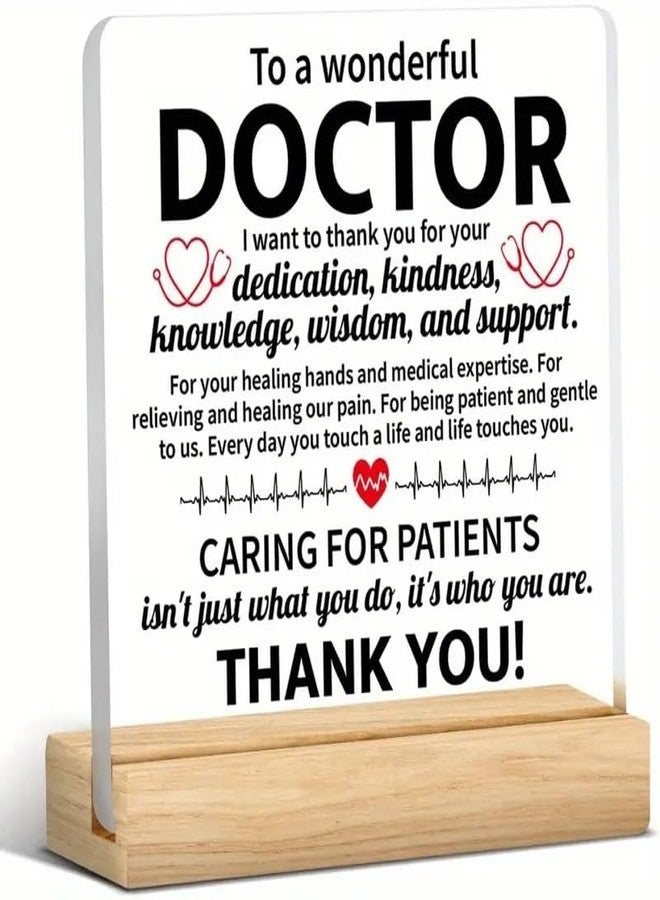 Bs amor Acrylic Doctor Appreciation Gift Heartfelt Message Home Office Decor for Graduation, Holidays, or Thank You Gifts, Healthcare Decor, Decorative Plaque 5x4 inch - Image 1