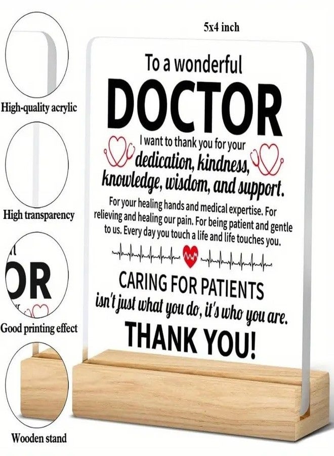 Bs amor Acrylic Doctor Appreciation Gift Heartfelt Message Home Office Decor for Graduation, Holidays, or Thank You Gifts, Healthcare Decor, Decorative Plaque 5x4 inch - Image 5